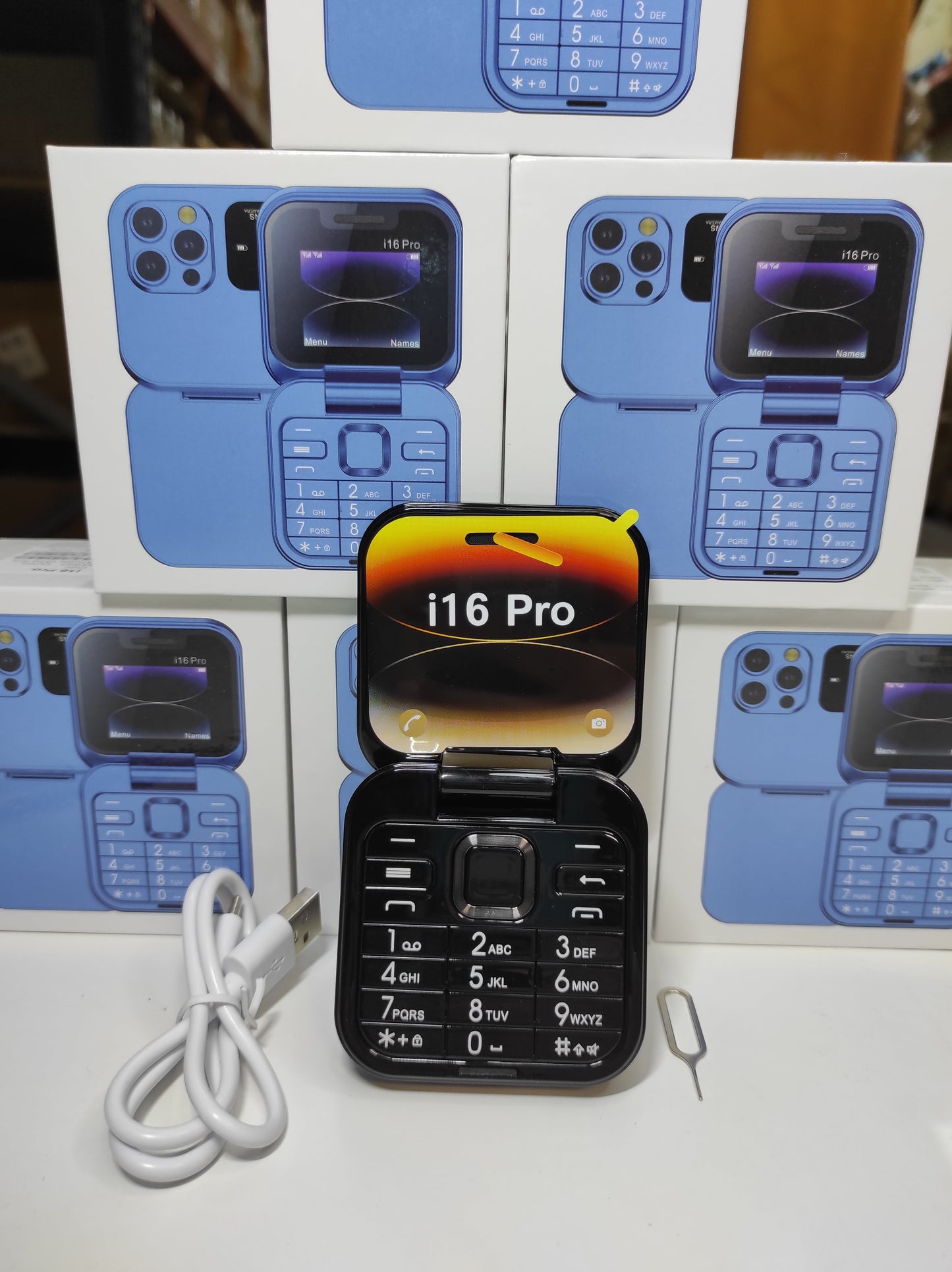 Teléfono plegable con doble pantalla i16 Pro negro - additional image 10